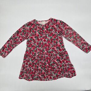 Crewcuts Girls Floral Print Long Sleeve Toddler Girl Dress XS 4-5